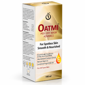 OATMI Peel Off Mask Advance 100 ml gold and white skincare packaging