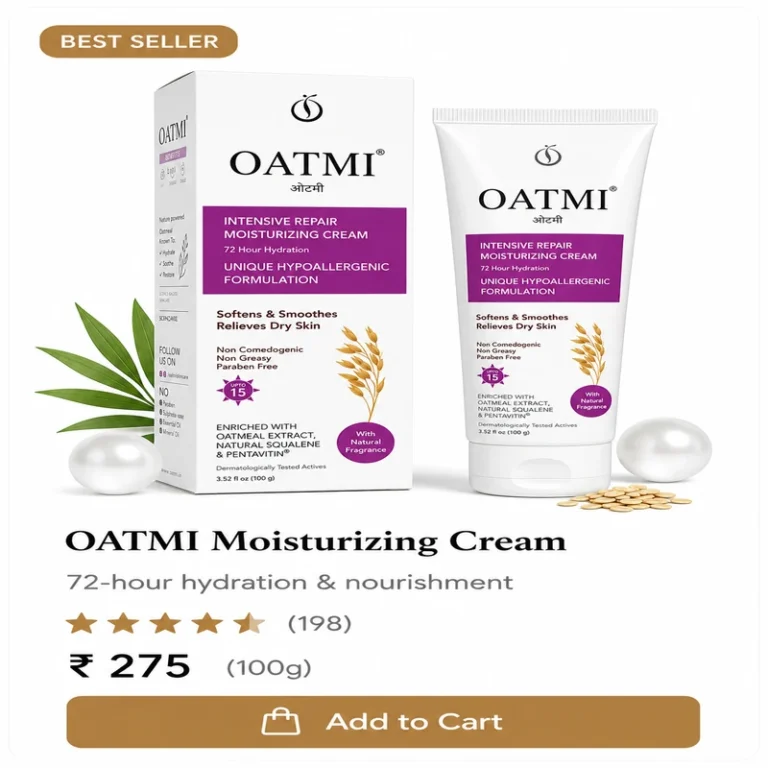 OATMI Intensive Repair Moisturizing Cream 100g with oatmeal extract, natural squalene and Pentavitin for 72-hour hydration and dry skin
