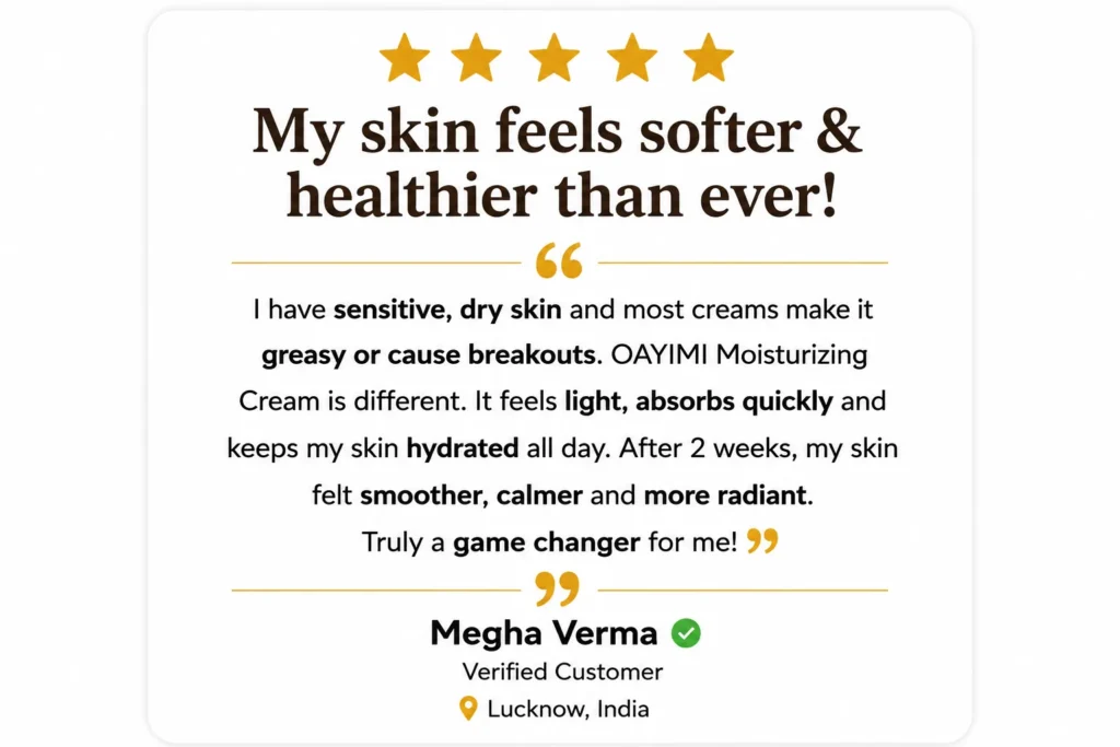 My Skin Feels Softer & Healthier Than Ever – OATMI Moisturizing Cream Customer Review by Megha Verma, Lucknow, India