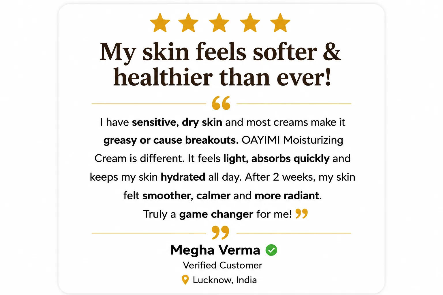 My Skin Feels Softer & Healthier Than Ever – OATMI Moisturizing Cream Customer Review by Megha Verma, Lucknow, India