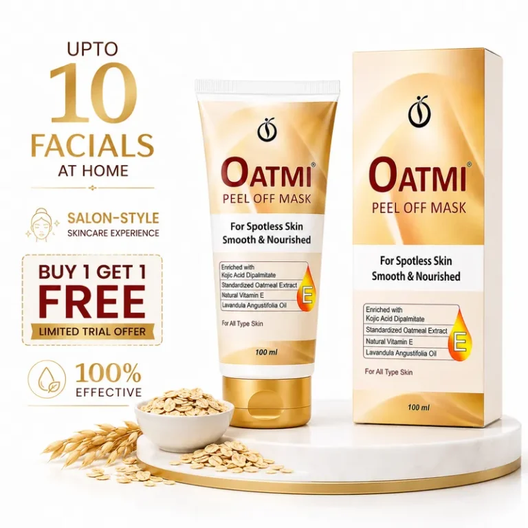 OATMI Peel Off Mask with Oatmeal Extract, Kojic Acid and Glutathione for brighter, smoother, glowing skin