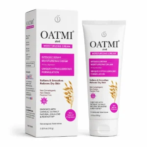 OATMI Moisturizing Cream SPF 15+ tube and box with oatmeal extract, natural squalene and Pentavitin