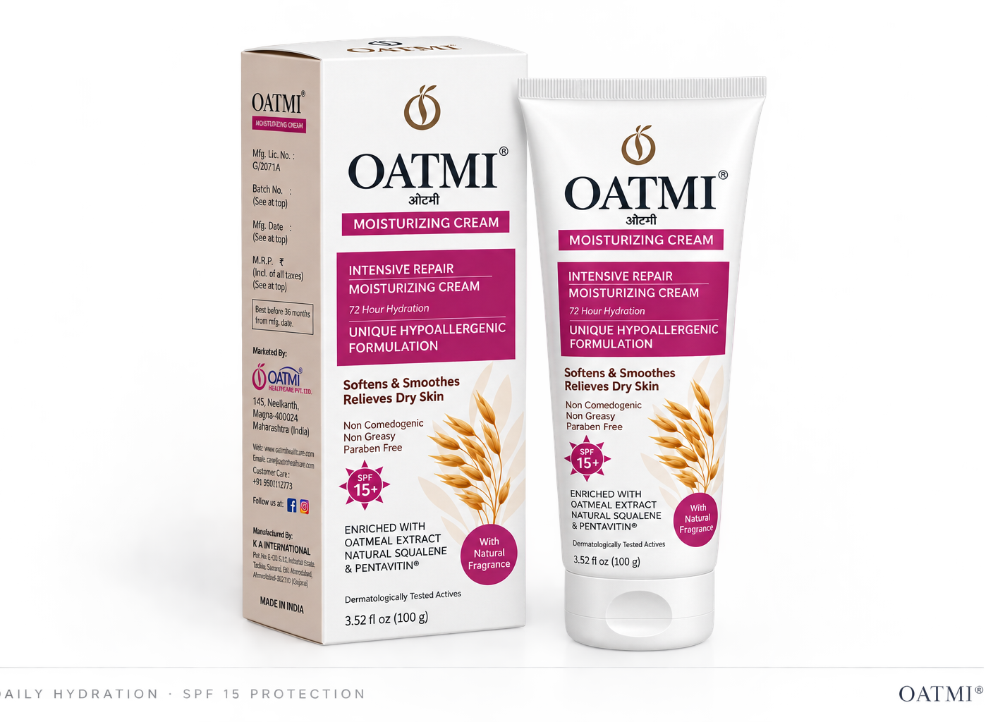 OATMI Moisturizing Cream SPF 15 with box and tube